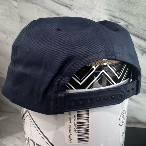 Vintage Chicago Bears Hat Cap Mens Snapback Blue Drew Pearson Plain Logo NFL - Picture 3 of 5